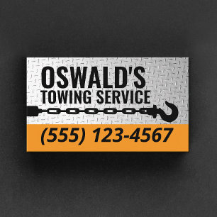 Tow Service Company Professional Tow Hook Business Card