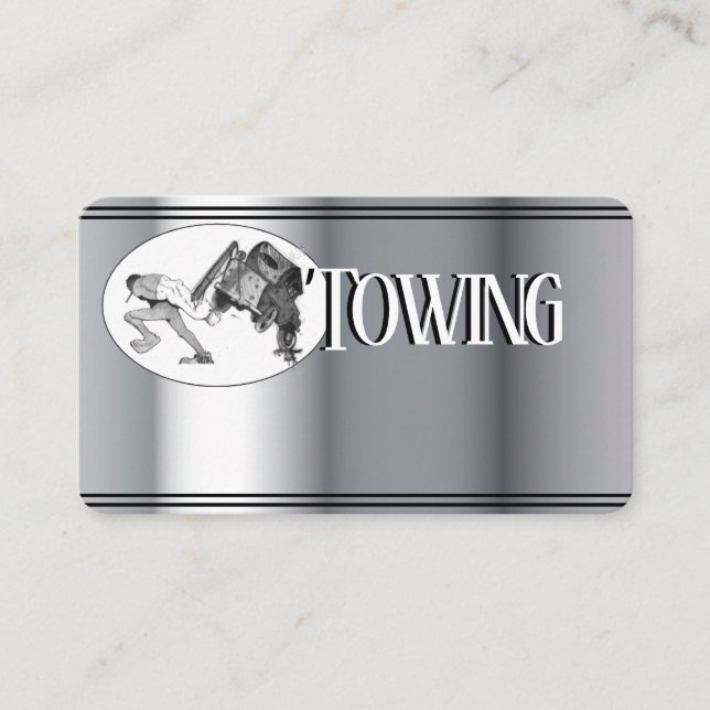 Tow Truck  drawing Auto business card (Front)