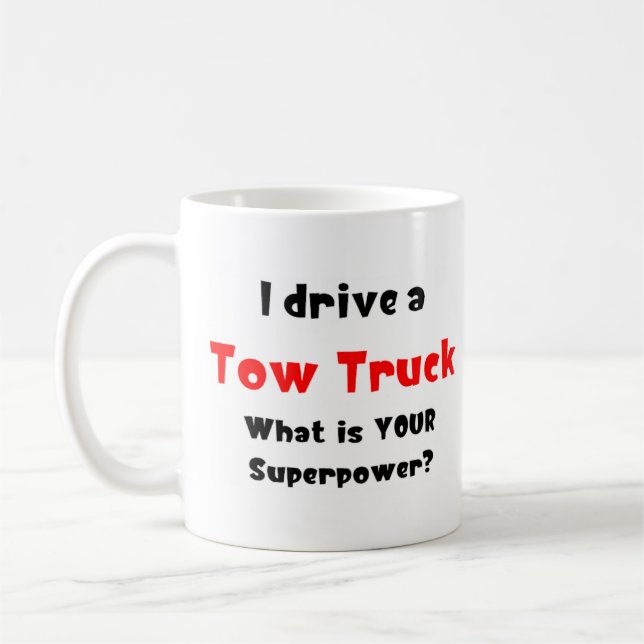 tow truck driver coffee mug (Left)