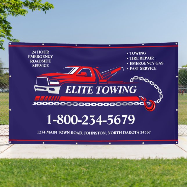 Tow Truck Service Banner Roadside Assistance (Outside)