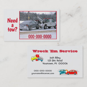 Tow Truck Service Business Card