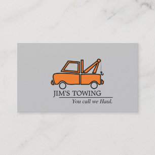 Tow Truck Towing Road Service Business Card