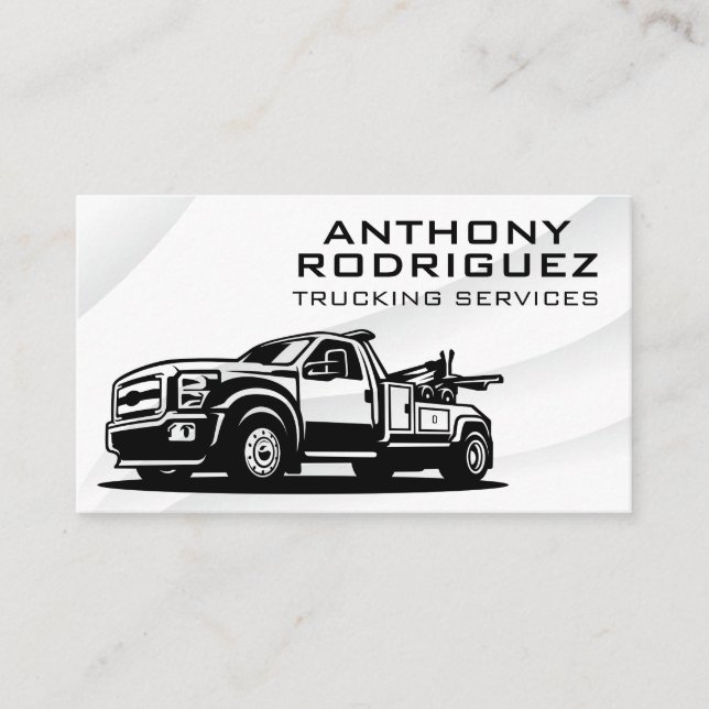 Tow Truck Vehicle | Industrial Business Card (Front)