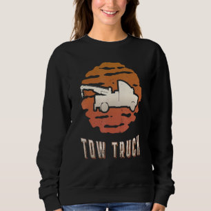 Tow Truck Vintage Retro Classic Sunset Sweatshirt