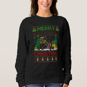 Tow Truck  Xmas Tree Ugly Santa Tow Truck Christma Sweatshirt