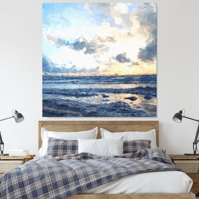  Towards Arran Canvas Print (Insitu(Bedroom))