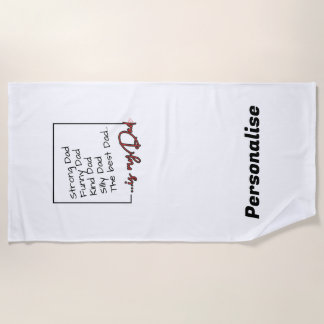 Towel for Dad - Personalised - The best Dad is...