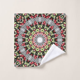 Towel Mandala round pattern kaleidoscope retro