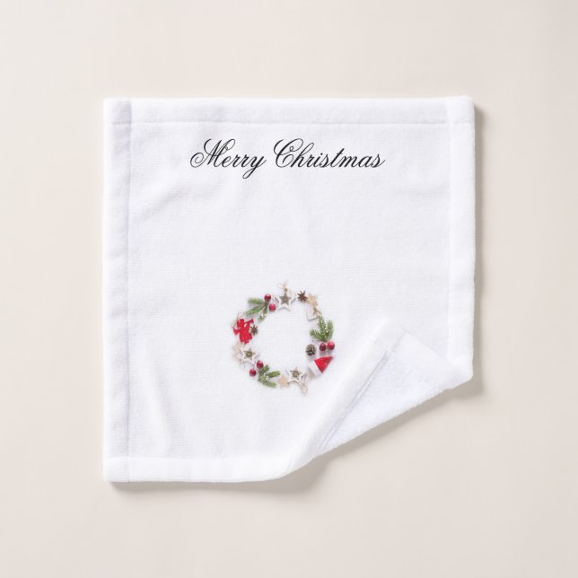 Towel Merry Christmas (Wash Cloth)