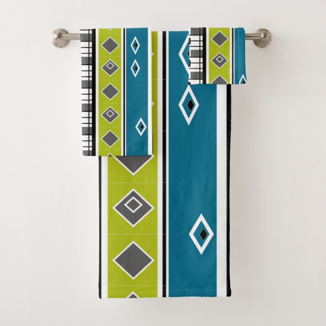 Towel retro, sixties, popular, fashion, blue, gree (Insitu)