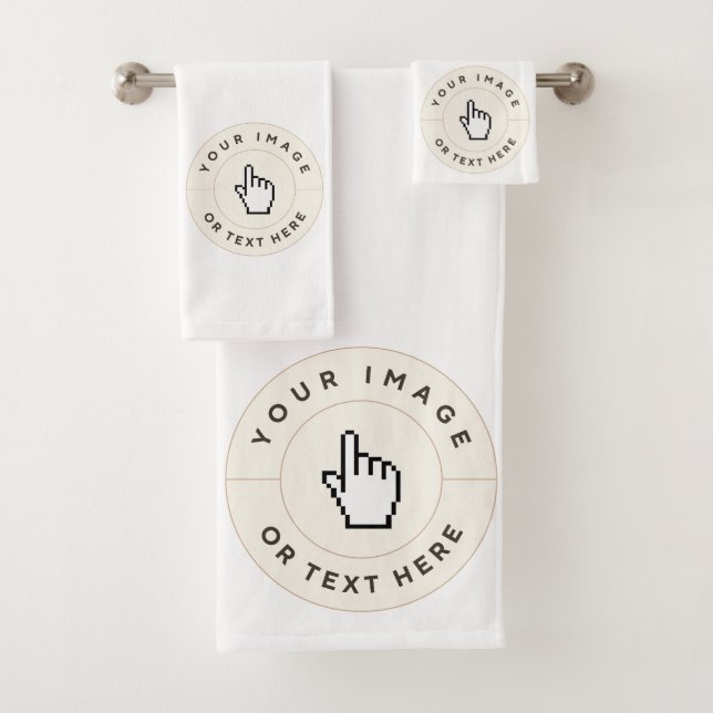 Towel Set 3pc - Custom (add Image/Text) (Insitu)