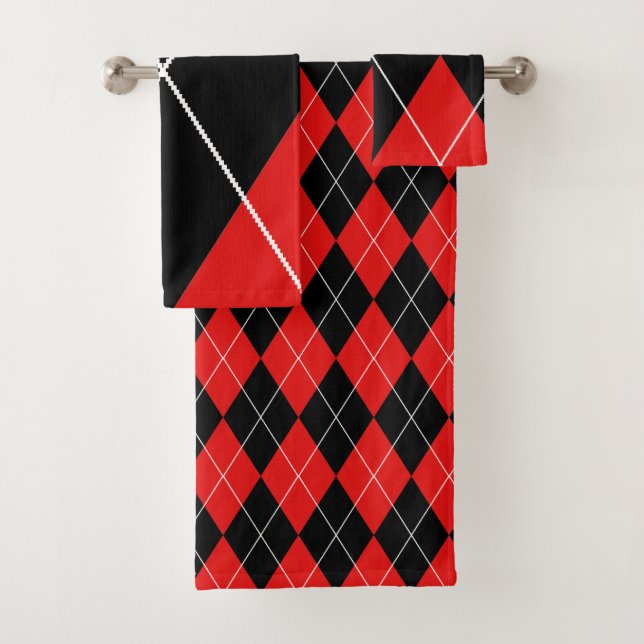 Towel Set - Argyle Harlequin (Insitu)