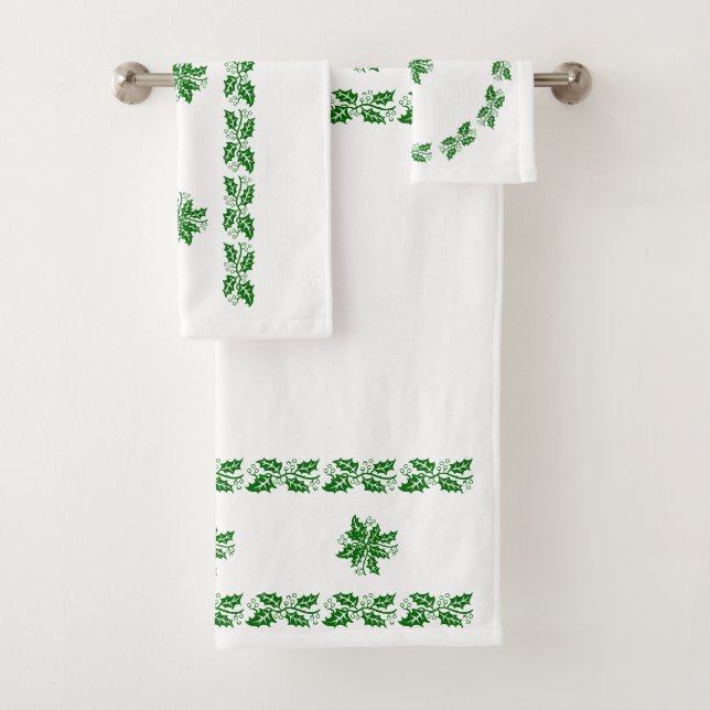 Towel Set - Bands of Holly (Insitu)