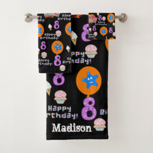 Towel Sets, #8 Happy 8th Birthday