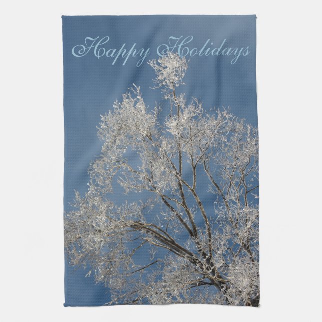 Towel Snow-covered Branches (Vertical)