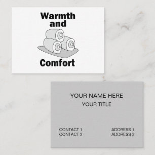 Towels Warmth and Comfort  Business Card