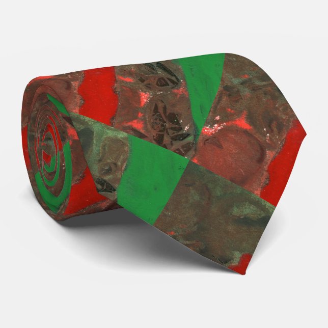 "Tower #2" Abstract Design Tie (Rolled)