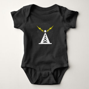 Tower Antenna Ham Radio Operator Baby Bodysuit