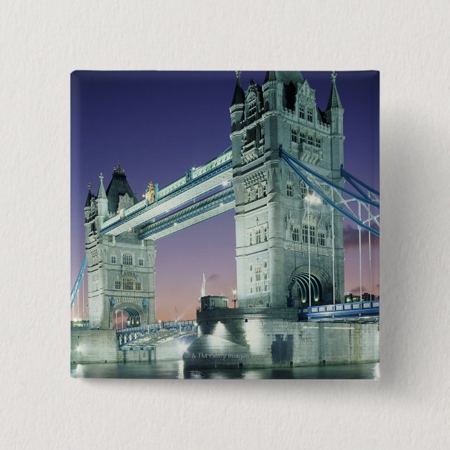 Tower Bridge 7 15 Cm Square Badge (Front)