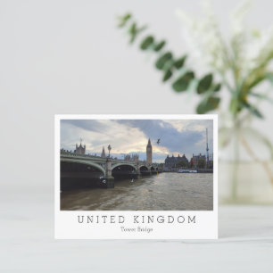Tower Bridge and Big Ben, evening, London, England Postcard
