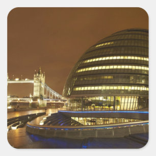 Tower Bridge, and Greater London Authority Square Sticker