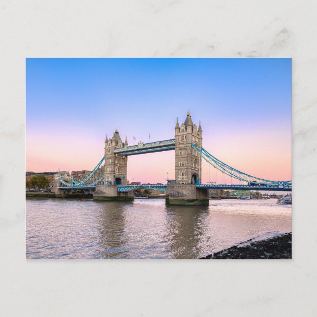 Tower Bridge at dusk, London UK Postcard (Front)