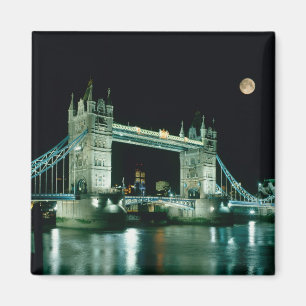 Tower Bridge at Night, London, England Magnet