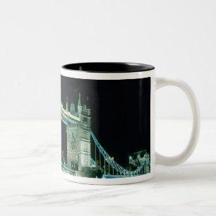 Tower Bridge at Night, London, England Two-Tone Coffee Mug