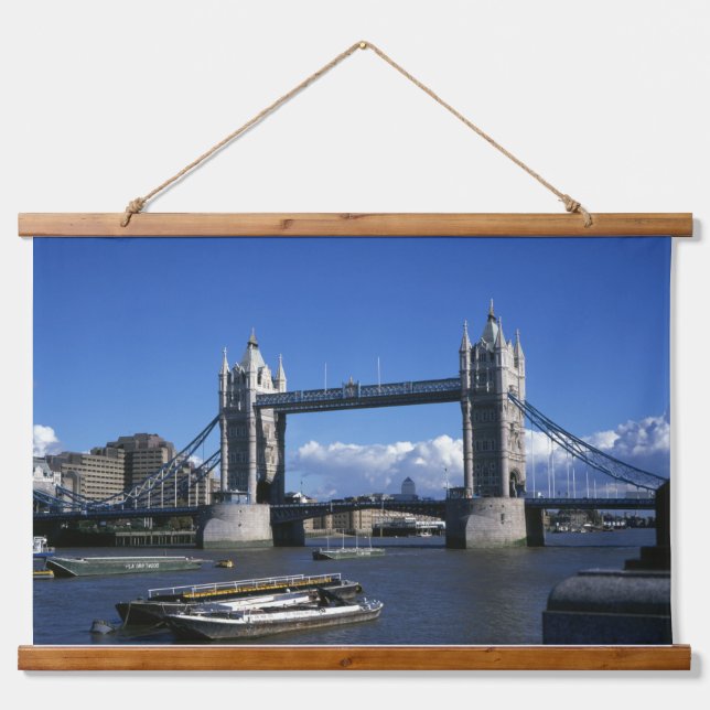 Tower Bridge in the 1990's Hanging Tapestry (Front 3)