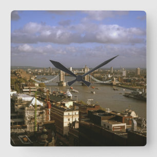 Tower Bridge in the 1990's Square Wall Clock