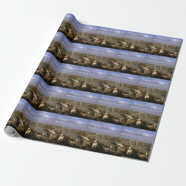 Tower Bridge in the 1990's Wrapping Paper (Unrolled)