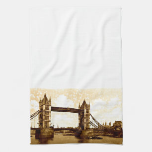 Tower Bridge London 1900 Tea Towel