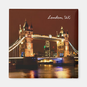 Tower Bridge, London at Night, England (UK) Magnet