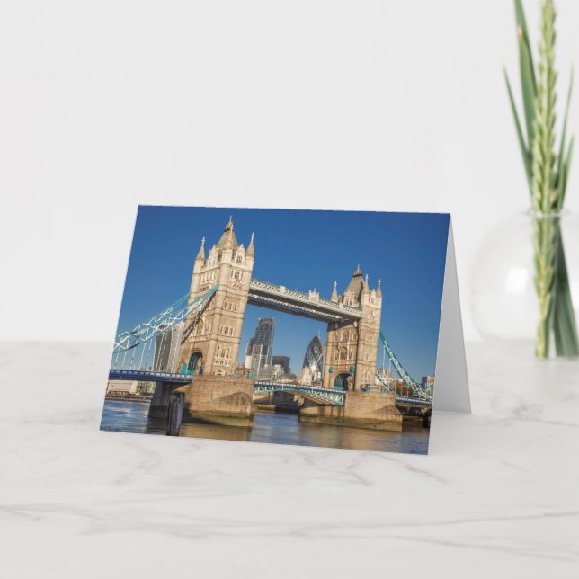 Tower Bridge London Blank Greeting Card (Front)