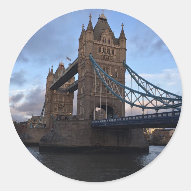 Tower Bridge, London Classic Round Sticker (Front)