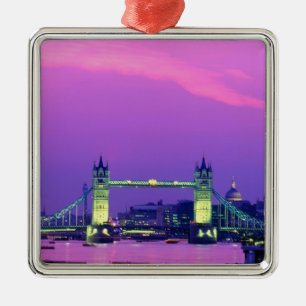 Tower Bridge, London, England 2 Metal Tree Decoration