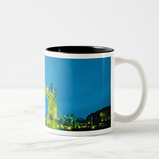 Tower Bridge, London, England 3 Two-Tone Coffee Mug (Right)