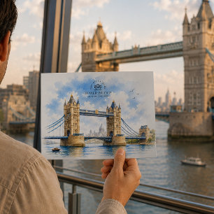 Tower Bridge,  London, England, Iconic Landmark Postcard