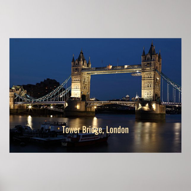 Tower Bridge, London, England Poster (Front)