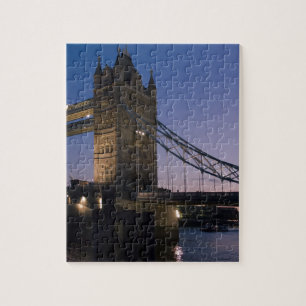 Tower Bridge London England Water Night City Jigsaw Puzzle