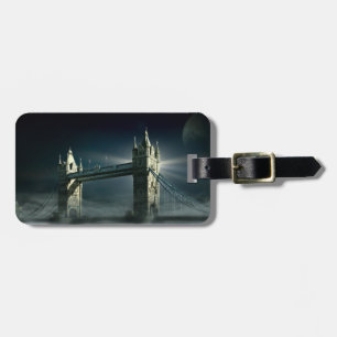 Tower Bridge London in Night Fog Luggage Tag