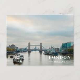 Tower Bridge London River Thames Holiday Postcard