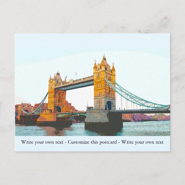 Tower Bridge, London, Souvenir Postcard (Front)