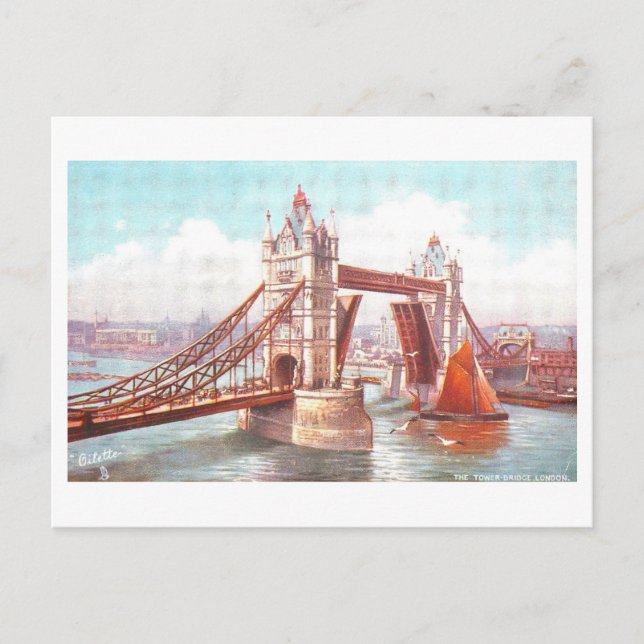 Tower Bridge London Vintage Postcard (Front)