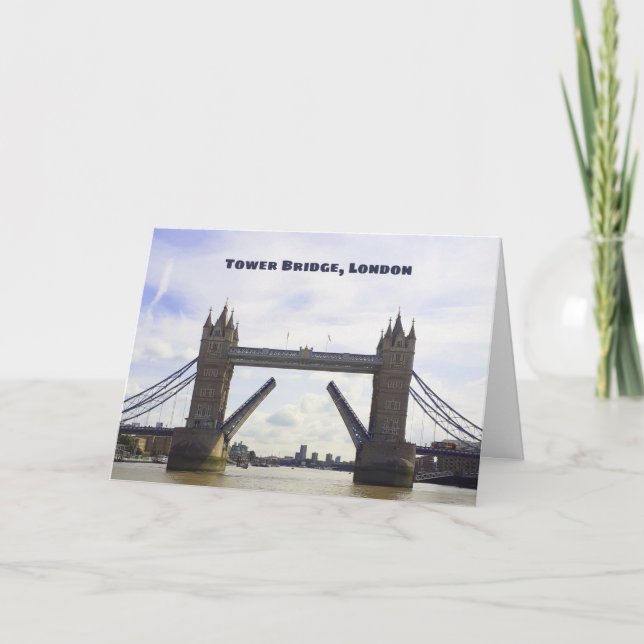 Tower Bridge London, with the road bridge open Card (Front)