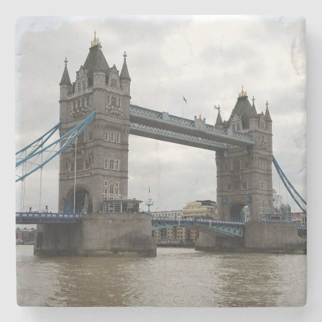 Tower Bridge Marble Coaster Set (Front)