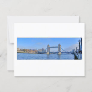 Tower Bridge panorama, London UK Postcard