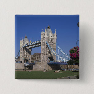 Tower Bridge, River Thames, London, England 15 Cm Square Badge