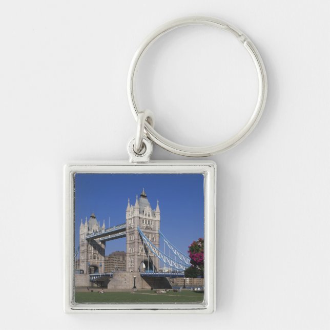 Tower Bridge, River Thames, London, England Key Ring (Front)