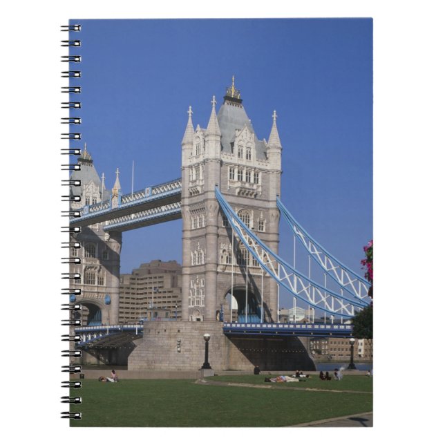 Tower Bridge, River Thames, London, England Spiral Notebook (Front)